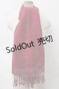 Jane Marple / Gエンジェル刺繍ストール - 赤 Y-24-03-07-022-JM-ZA-SZ-ZT386