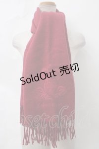 Jane Marple / Gエンジェル刺繍ストール - 赤 Y-24-03-07-022-JM-ZA-SZ-ZT386