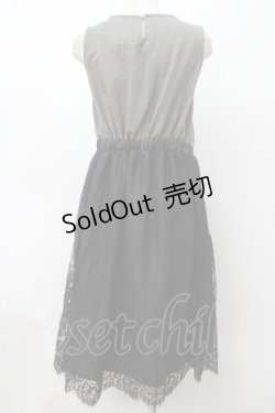 画像2: axes femme / ツイードドッキングワンピース M 黒 Y-24-03-10-059-AX-OP-SZ-ZT196