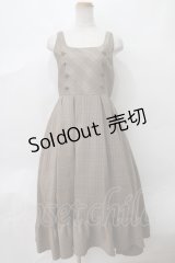 axes femme / W釦フィッシュテールジャンパースカート M ブラウン Y-24-03-12-118-AX-OP-SZ-ZT195