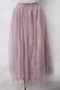 画像1: axes femme / レーシーチュールスカート M ピンク Y-24-03-15-134-AX-SK-SZ-ZT185