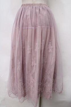 画像2: axes femme / レーシーチュールスカート M ピンク Y-24-03-15-134-AX-SK-SZ-ZT185