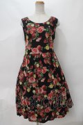 Jane Marple / Strawberry palaceのバックリボンドレス M ブラック Y-24-03-22-109-JM-OP-SZ-ZY