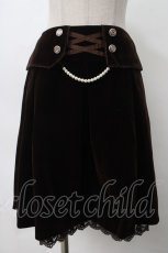 画像1: 【SALE】axes femme / ベロアタックスカート M 茶 Y-24-03-22-170-AX-SK-SZ-ZT244 (1)