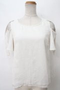evelyn / 肩開きリボントップス M オフ Y-24-03-23-052-LO-TO-SZ-ZI