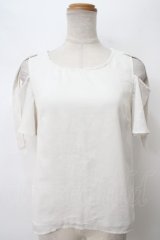 evelyn / 肩開きリボントップス M オフ Y-24-03-23-052-LO-TO-SZ-ZI