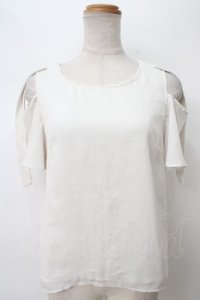 evelyn / 肩開きリボントップス M オフ Y-24-03-23-052-LO-TO-SZ-ZI