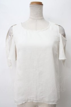 画像1: evelyn / 肩開きリボントップス M オフ Y-24-03-23-052-LO-TO-SZ-ZI
