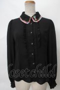 axes femme POETIQUE / アリス鍵穴ブラウス M 黒 Y-24-04-01-071-AX-BL-SZ-ZT103