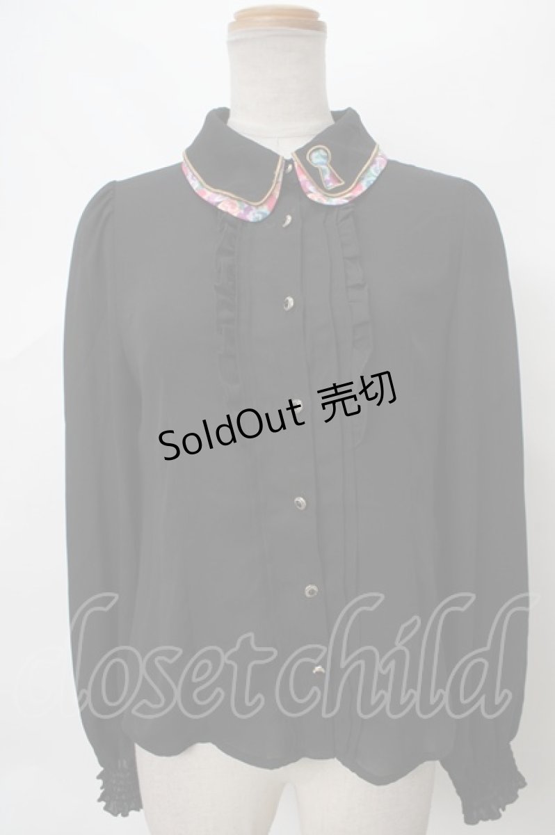 画像1: 【SALE】axes femme POETIQUE / アリス鍵穴ブラウス M 黒 Y-24-04-01-071-AX-BL-SZ-ZH (1)