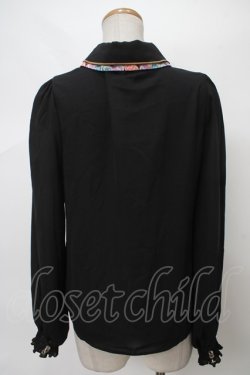 画像2: axes femme POETIQUE / アリス鍵穴ブラウス M 黒 Y-24-04-01-071-AX-BL-SZ-ZT103