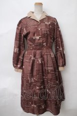 画像1: 【SALE】axes femme / nouvelle柄ワンピース F チャ Y-24-04-01-133-AX-OP-SZ-ZT157 (1)