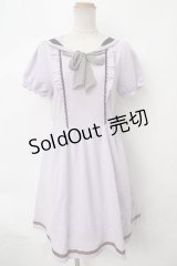 axes femme POETIQUE / セーラー襟カットチュニック M ラベンダー Y-24-04-01-137-AX-OP-SZ-ZT111