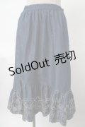 axes femme NOSTALGIE / 裾刺繍デニムスカート M インディゴ Y-24-04-03-157-AX-SK-SZ-ZY