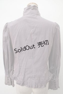 画像2: 【SALE】Jane Marple Dans Le Saｌon / レジメンブラウス  グレー Y-24-04-07-054-JM-BL-AS-ZT256