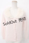【SALE】Emily Temple cute / ファー衿付きカーディガン  ピンク Y-24-04-07-074-ET-TO-SZ-ZT430