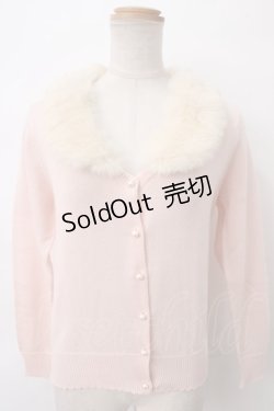画像1: 【SALE】Emily Temple cute / ファー衿付きカーディガン  ピンク Y-24-04-07-074-ET-TO-SZ-ZT430