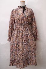 画像1: 【SALE】an another angelus / タイ付きアンティークローズ柄ワンピース F ピンク Y-24-04-07-106-CA-OP-SZ-ZT020 (1)