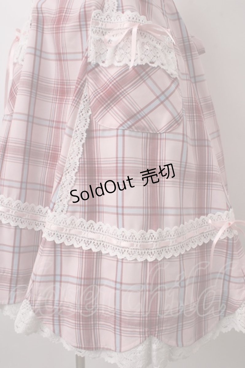 画像4: BABY,THE STARS SHINE BRIGHT /  裾スカラップタータンチェックジャンパースカート  ピンク Y-24-04-07-143-BA-OP-AS-ZY (4)