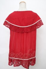 画像2: 【SALE】axes femme / セーラーカラーノースリーブチュニ M アカ Y-24-04-10-122-AX-OP-SZ-ZT111 (2)