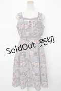 axes femme / ヴィンテージマップ柄ワンピ M グレー Y-24-04-10-126-AX-OP-SZ-ZT340