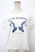 Jane Marple / Pas de bourree Tシャツ M 白 Y-24-04-13-056-JM-TS-SZ-ZY
