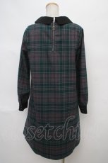 画像2: 【SALE】axes femme / チェック柄サックワンピース M グリーン Y-24-04-13-131-AX-OP-SZ-ZT173 (2)