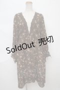 axes femme / 花柄フィッシュテールガウン M 茶 Y-24-04-13-133-AX-TO-SZ-ZT157