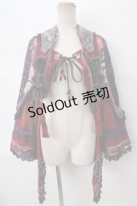 Ozz oneste / CD着物袖ボレロ  ワイン Y-24-04-17-075-OO-TO-AS-ZY