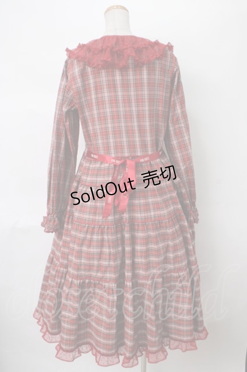 画像2: PINK HOUSE×misako aoki / チェックワンピース  赤 Y-24-04-17-131-LO-OP-AS-ZY (2)