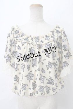 画像1: 【SALE】axes femme / 花柄オフショルプルオーバー M キナリ Y-24-04-20-076-AX-TO-AS-ZT142