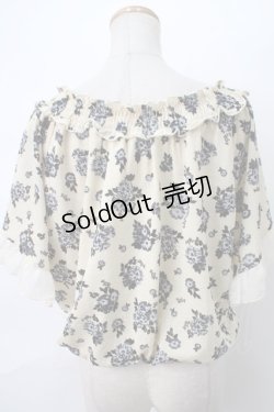 画像2: 【SALE】axes femme / 花柄オフショルプルオーバー M キナリ Y-24-04-20-076-AX-TO-AS-ZT142