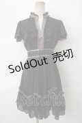 axes femme / 花刺繍ドレス M 黒 Y-24-04-20-165-AX-OP-SZ-ZY