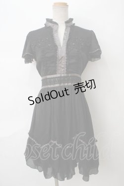 画像1: axes femme / 花刺繍ドレス M 黒 Y-24-04-20-165-AX-OP-SZ-ZY