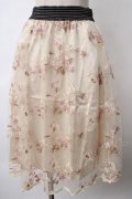 axes femme / カラー刺繍レーススカート M キナリ Y-24-04-20-182-AX-SK-SZ-ZY