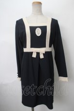 画像1: 【SALE】an another angelus / バイカラーワンピース  紺ｘオフ Y-24-05-01-146-CA-OP-AS-ZT020 (1)