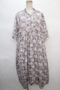axes femme / 花柄5分袖ワンピース M ピンク Y-24-05-06-206-AX-OP-SZ-ZT329