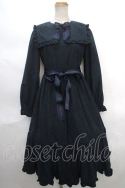 画像1: Maison de FLEUR / SnowWhite/ワンピース F ネイビー Y-24-05-10-097-LO-OP-SZ-ZT173