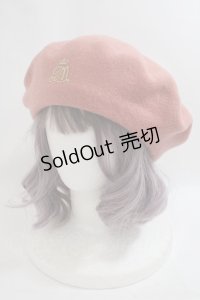 Jane Marple / ロゴエンブレムウールベレー  ピンク Y-24-05-10-029-JM-AC-SZ-ZY