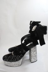 画像2: Swankiss / EV laceup velour heels L 黒 Y-24-05-10-031-CA-SH-SZ-ZTK035 (2)