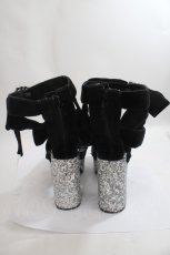 画像3: Swankiss / EV laceup velour heels L 黒 Y-24-05-10-031-CA-SH-SZ-ZTK035 (3)