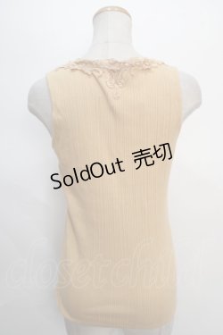 画像2: axes femme / 薔薇レース使いリブタンク M イエロー Y-24-05-13-041-AX-TO-SZ-ZT130