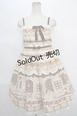 画像1: Angelic Pretty / Sweet Cream Houseハイウエストジャンパースカート  ベージュ Y-24-05-13-093-AP-OP-SZ-ZY