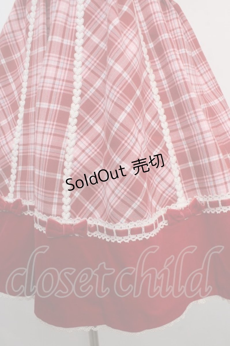 画像4: Angelic Pretty / ドルチェタータン別珍切替ジャンパースカート  アカ Y-24-05-13-094-AP-OP-SZ-ZY (4)