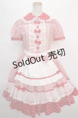 Angelic Pretty /Stripe Girly Cafe Set  赤 Y-24-05-13-096-AP-OP-AS-ZY