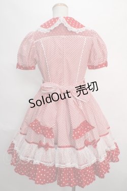 画像2: Angelic Pretty /Stripe Girly Cafe Set  赤 Y-24-05-13-096-AP-OP-AS-ZY