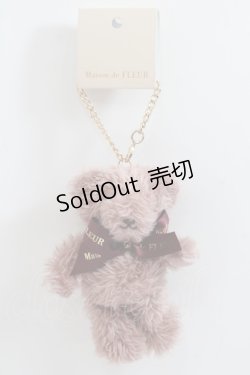 画像1: Maison de FLEUR / リボンベアチャーム F ダークピンク Y-24-05-13-013-LO-ZA-SZ-ZT-K015