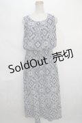 axes femme / バンダナ柄ワンピース M 紺 Y-24-05-13-121-AX-OP-SZ-ZT312