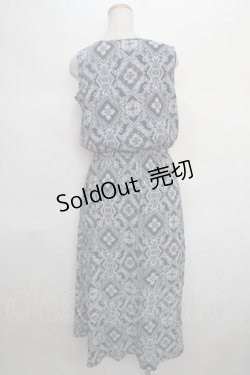 画像2: axes femme / バンダナ柄ワンピース M 紺 Y-24-05-13-121-AX-OP-SZ-ZT312