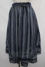 画像1: 【SALE】axes femme / マルチストライプイレヘムスカート M 紺 Y-24-05-13-152-AX-SK-SZ-ZT392 (1)